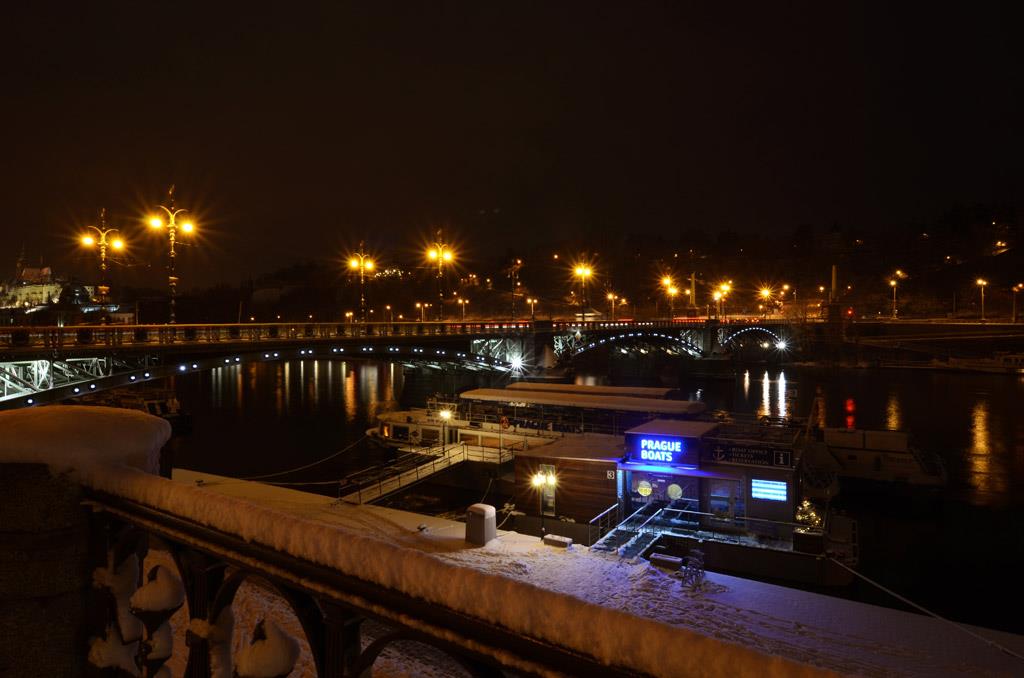 Photo: First snow on the Vltava – 8