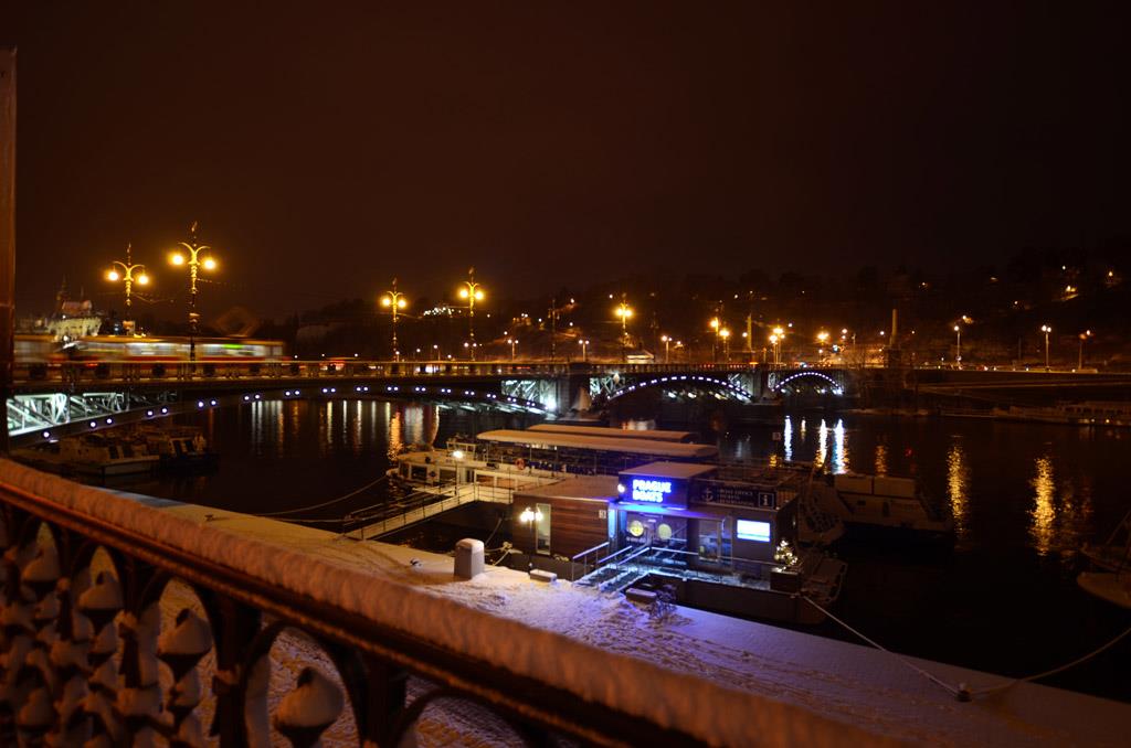 Photo: First snow on the Vltava – 13