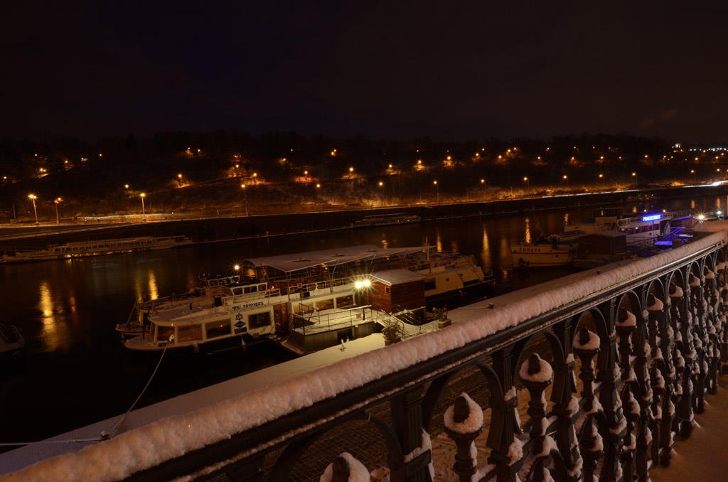 Photo: First snow on the Vltava – 9