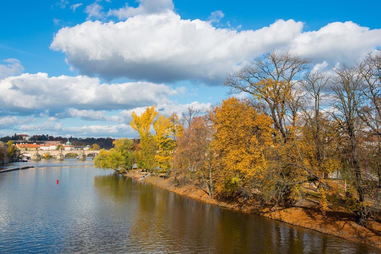 Indian summer in Praga on the Moldava Indian summer in Praga on the Moldava