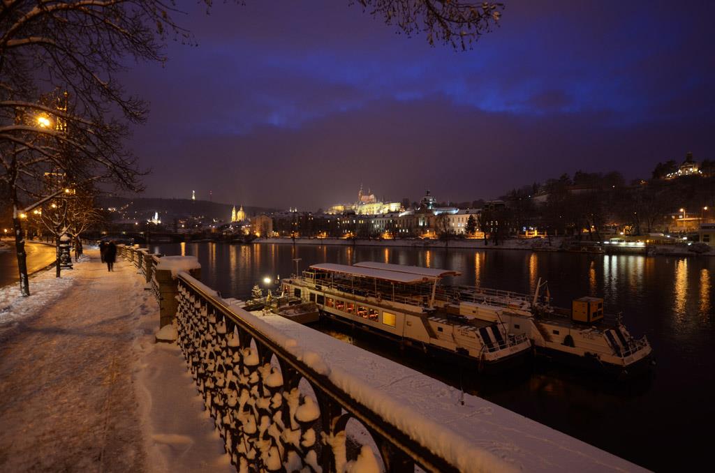 Photo: First snow on the Vltava – 3