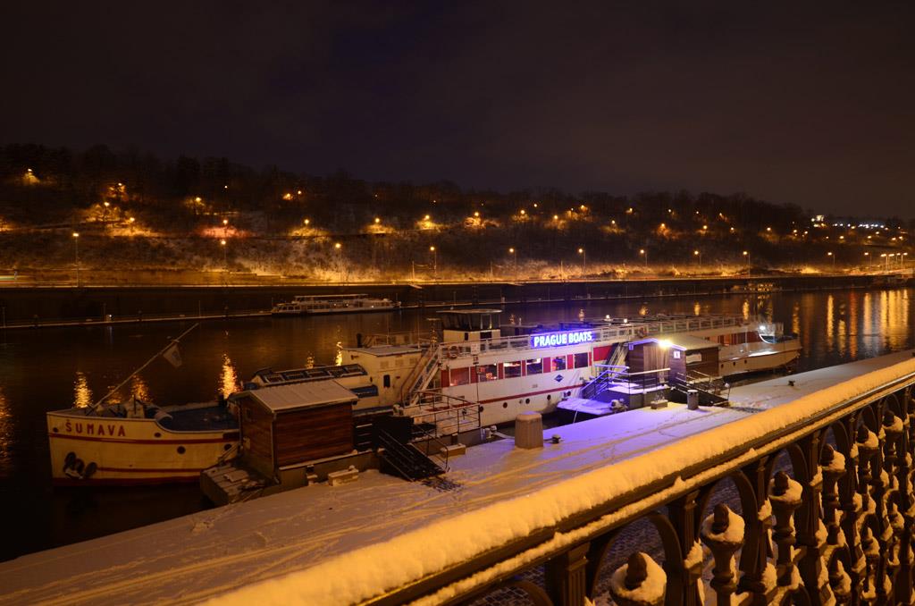 Photo: First snow on the Vltava – 11