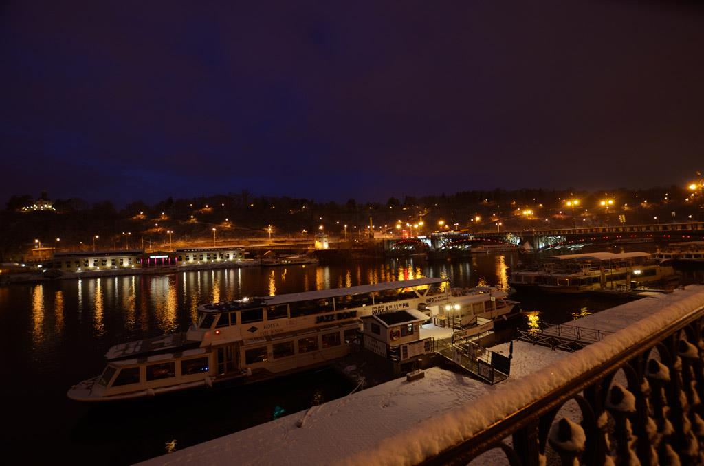 Photo: First snow on the Vltava – 2