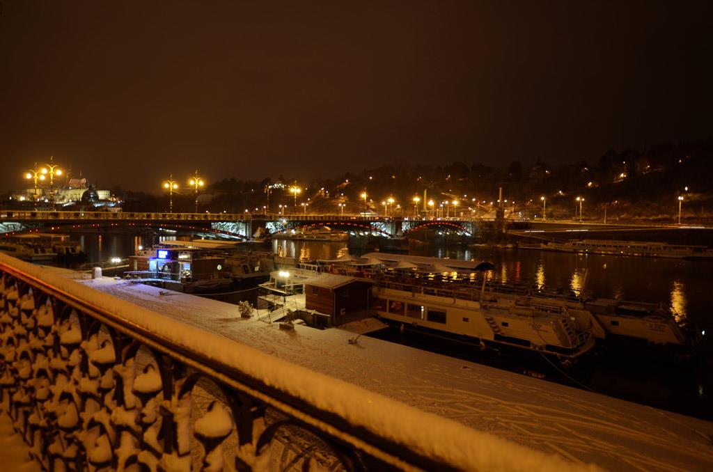 Photo: First snow on the Vltava – 12