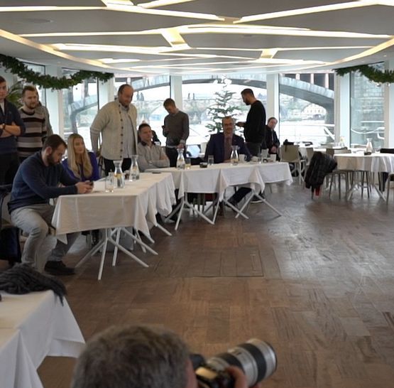 UFC - tisková konference na lodi Grand Bohemia