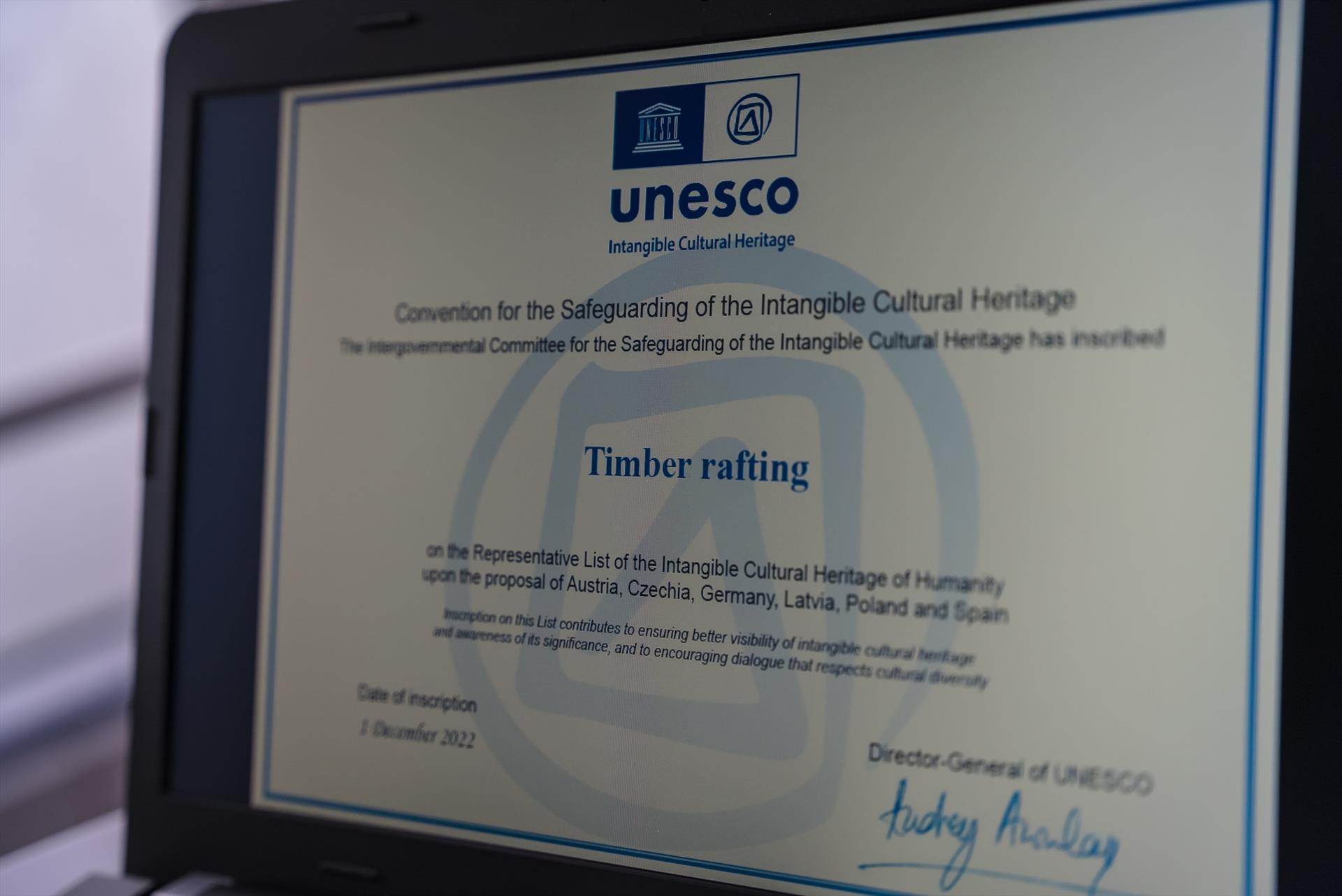 Timber rafting inscribed on the UNESCO list of intangible cultural heritage