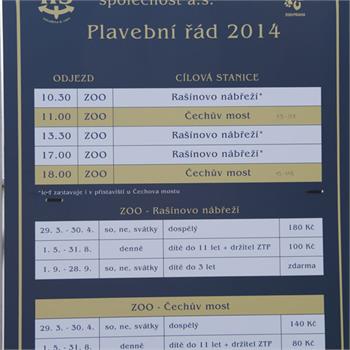 První plavby do zoo letos zahájil parník Vltava