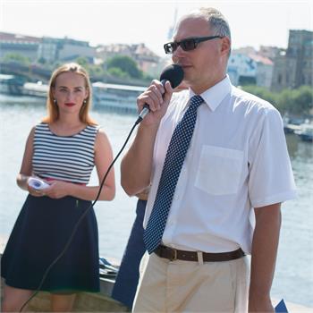 Slavnostní otevření přístaviště lodí na nábřeží Edvarda Beneše