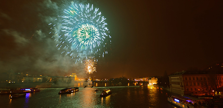 Fireworks on the Vltava