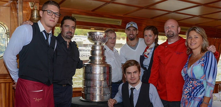 Michal Rozsíval & the Stanley Cup on Board the Lužnice