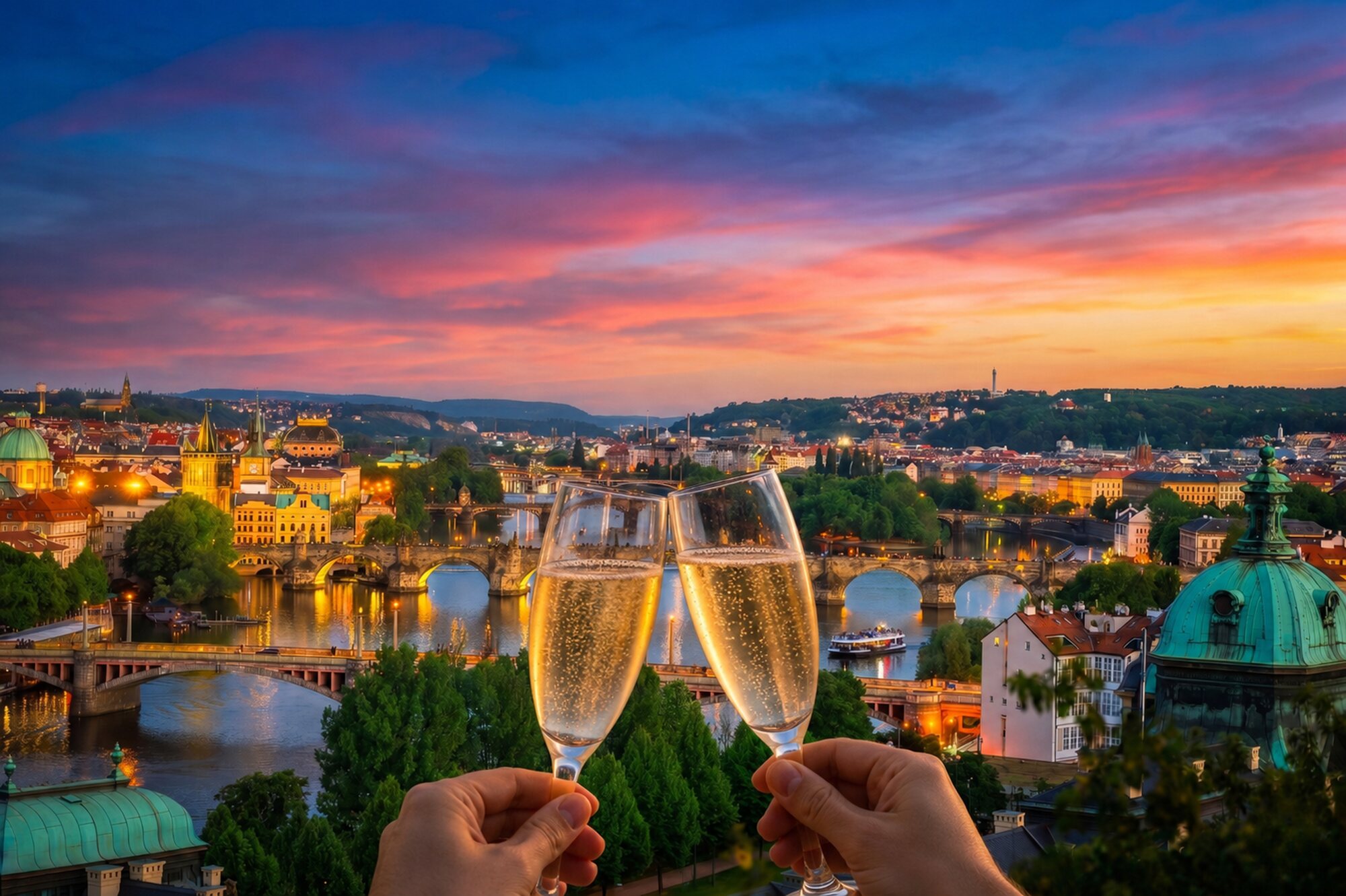Večerní ekoplavba se sklenkou Prosecca Večerní ekoplavba se sklenkou Prosecca