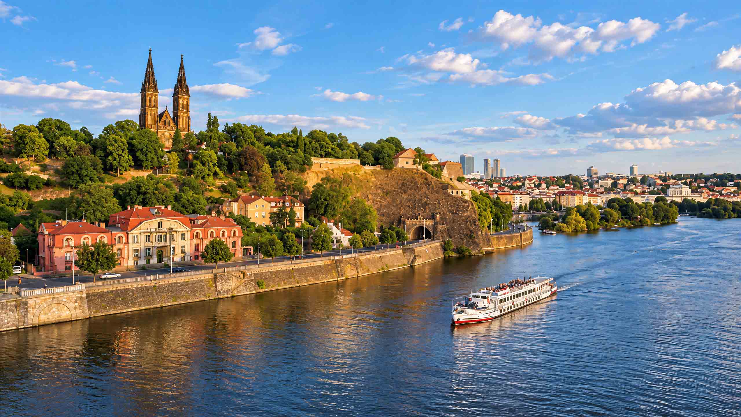 Cecílie on the Vltava below Vyšehrad